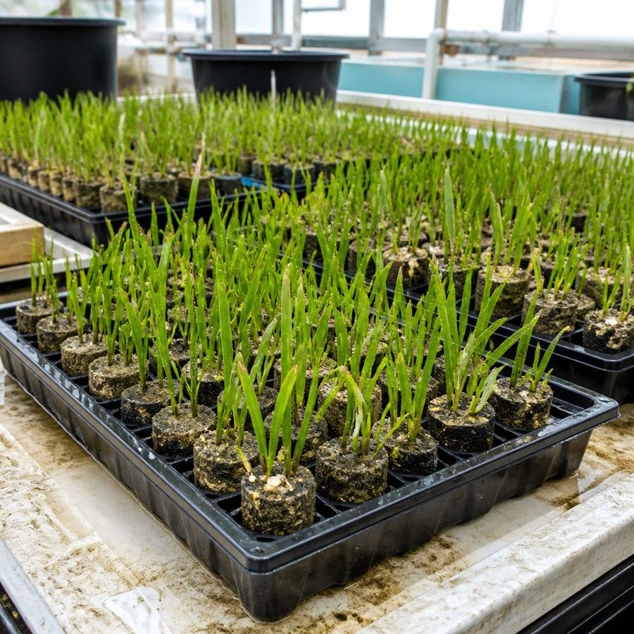 Cultured Seagrass Plug Trays