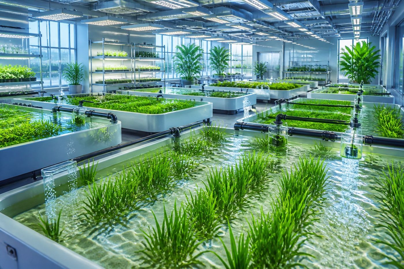 Aquatic-flora propagation hall