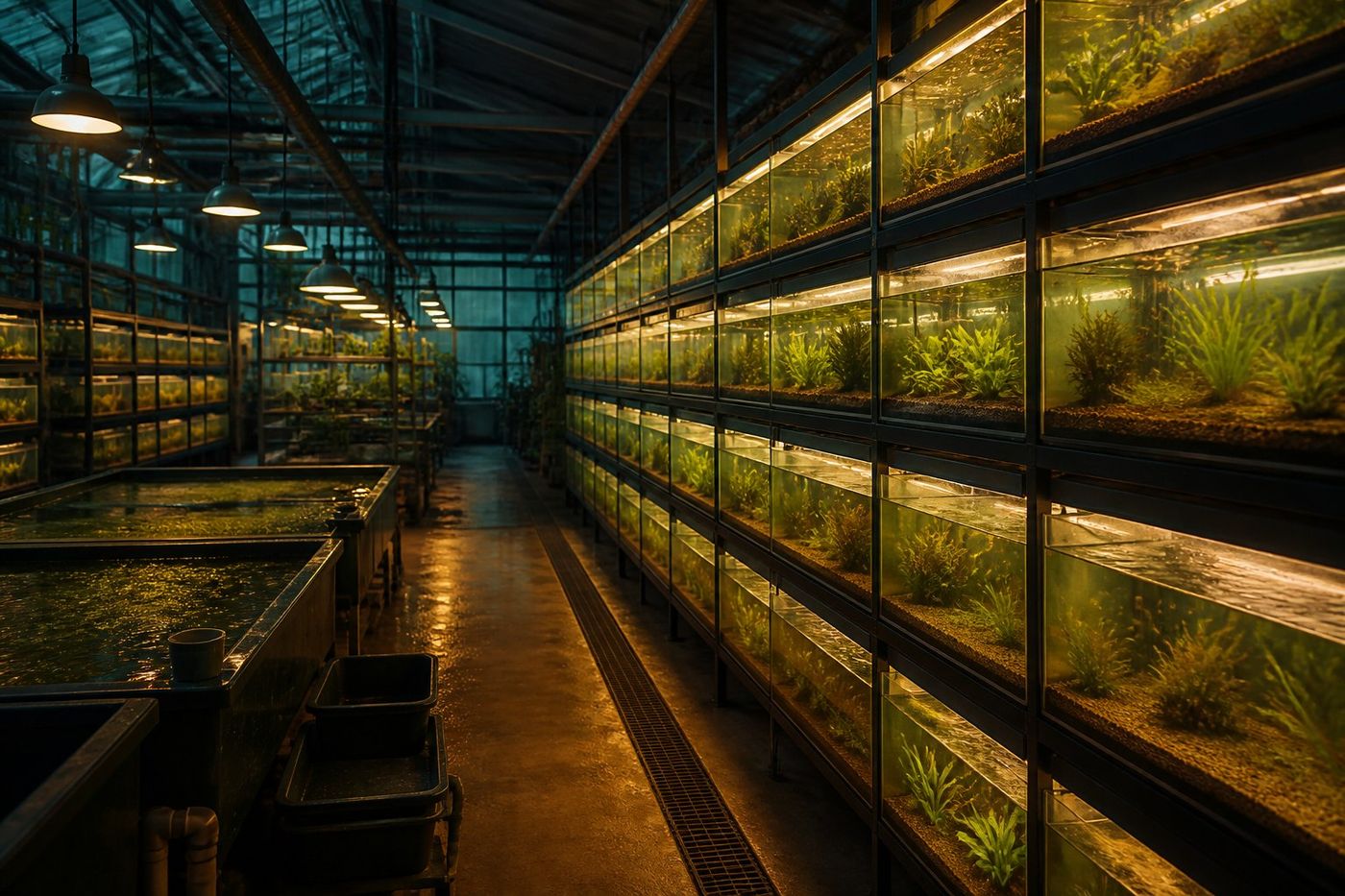 Cichlid rearing hall