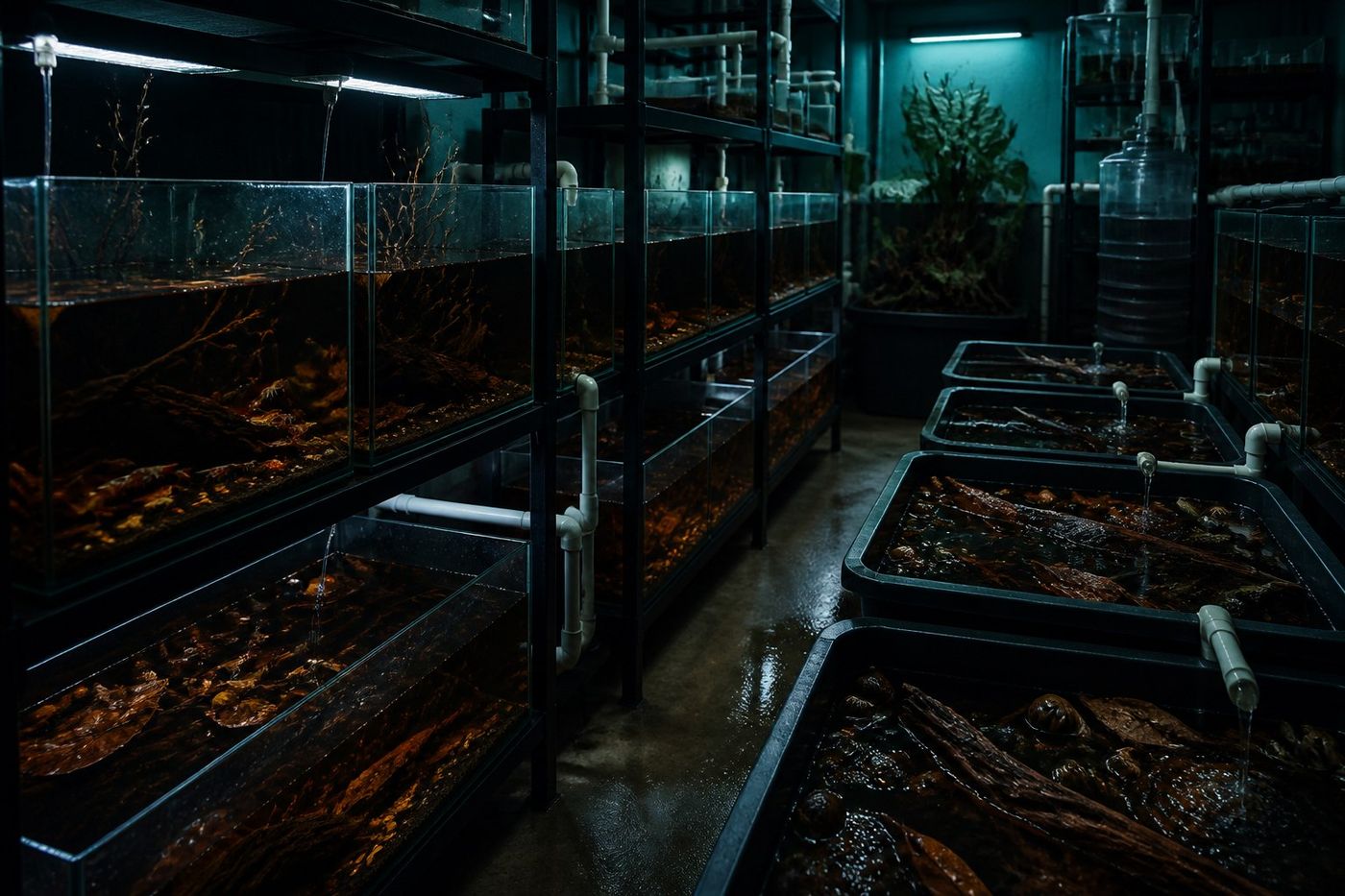 Brackish invertebrate nursery